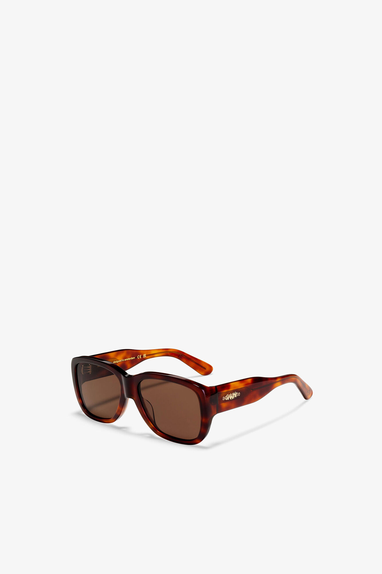 GANNI x Ace & Tate Antonio Sunglasses, Acetate, in colour Tiger's Eye - 3 - GANNI