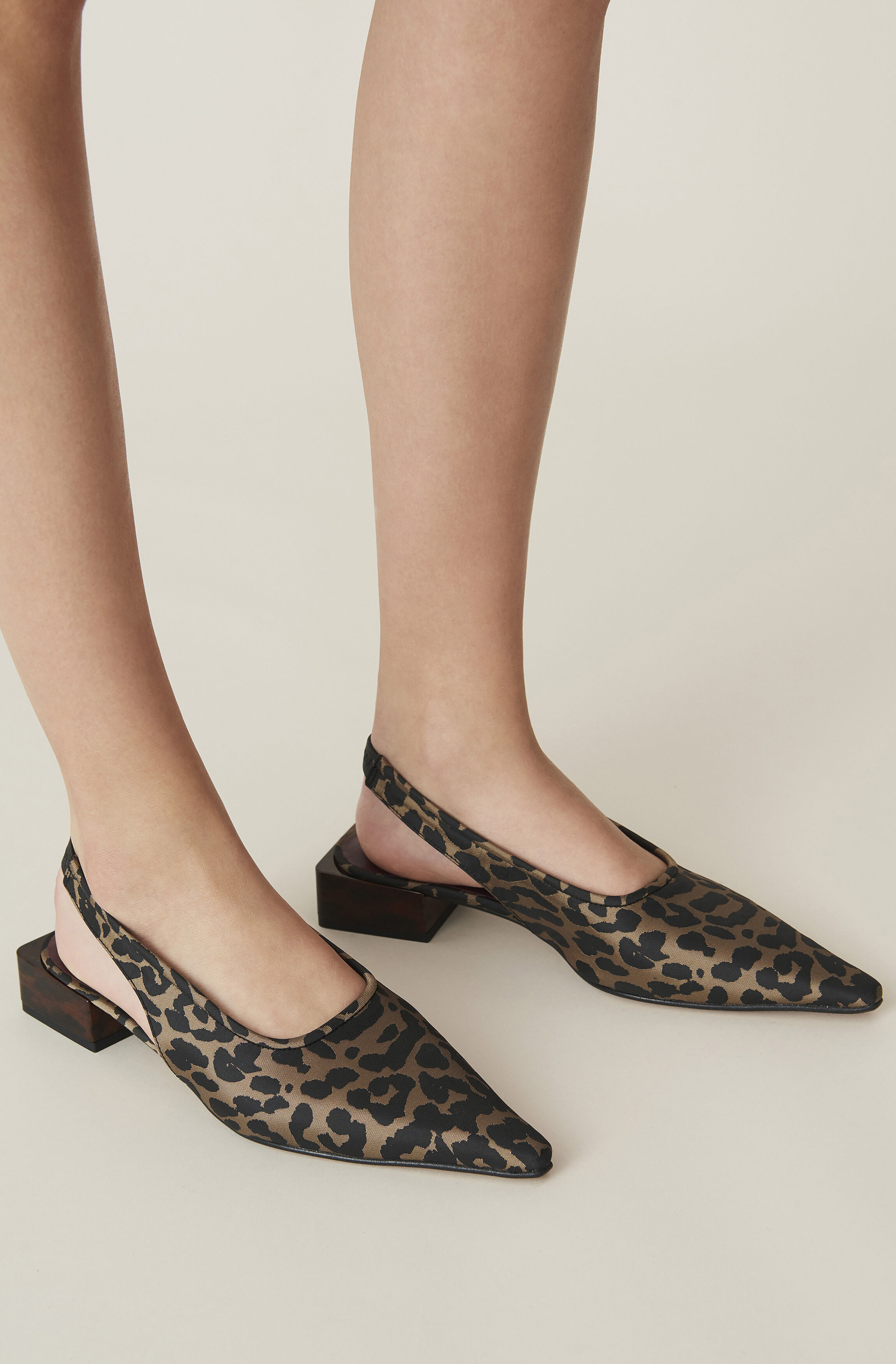 black slingback low heel