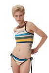 Virkad string bikiniunderdel, Cotton, in colour Beach Stripe Multi - 3 - GANNI