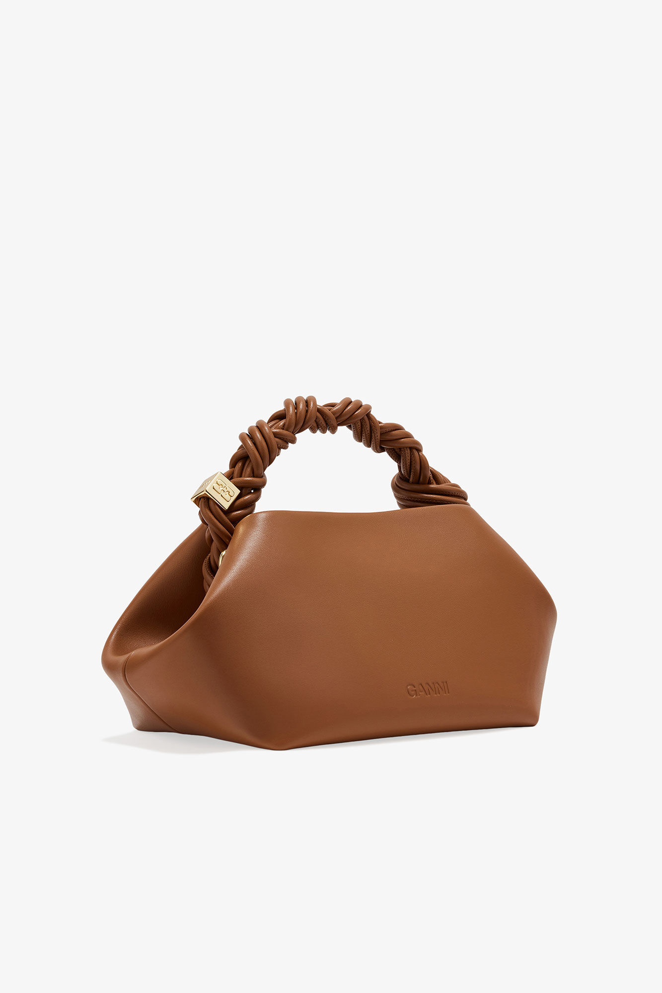Karamellfarbene kleine GANNI Bou Tasche, Polyester, in colour Caramel Café - 2 - GANNI
