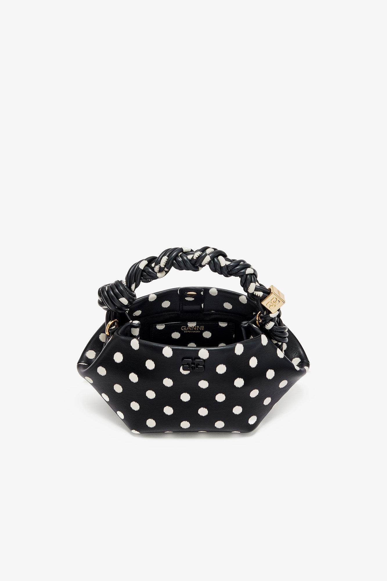 Polka-Dot Mini Bou Bag, in colour Black - 3 - GANNI