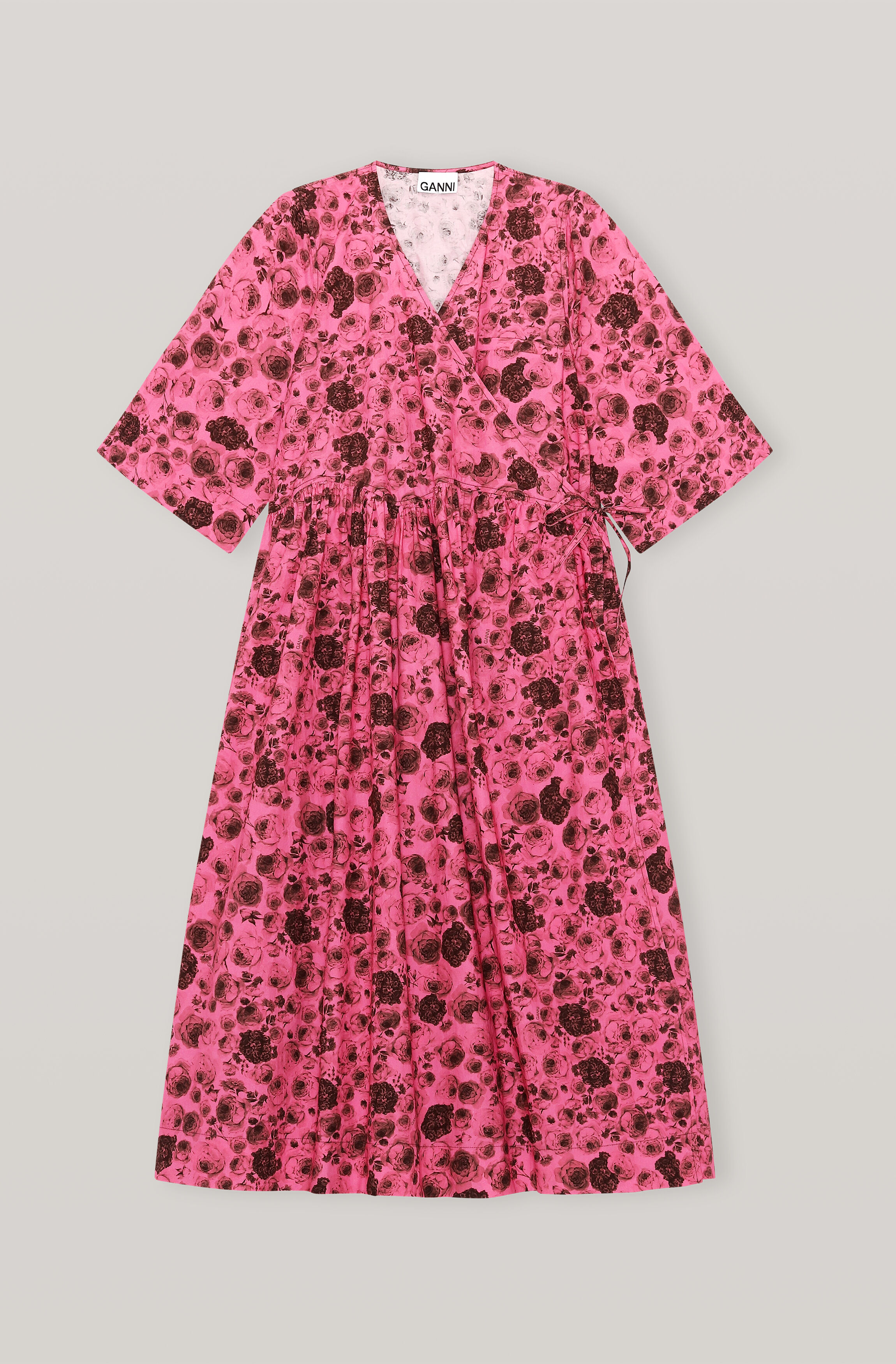 ganni blue floral dress