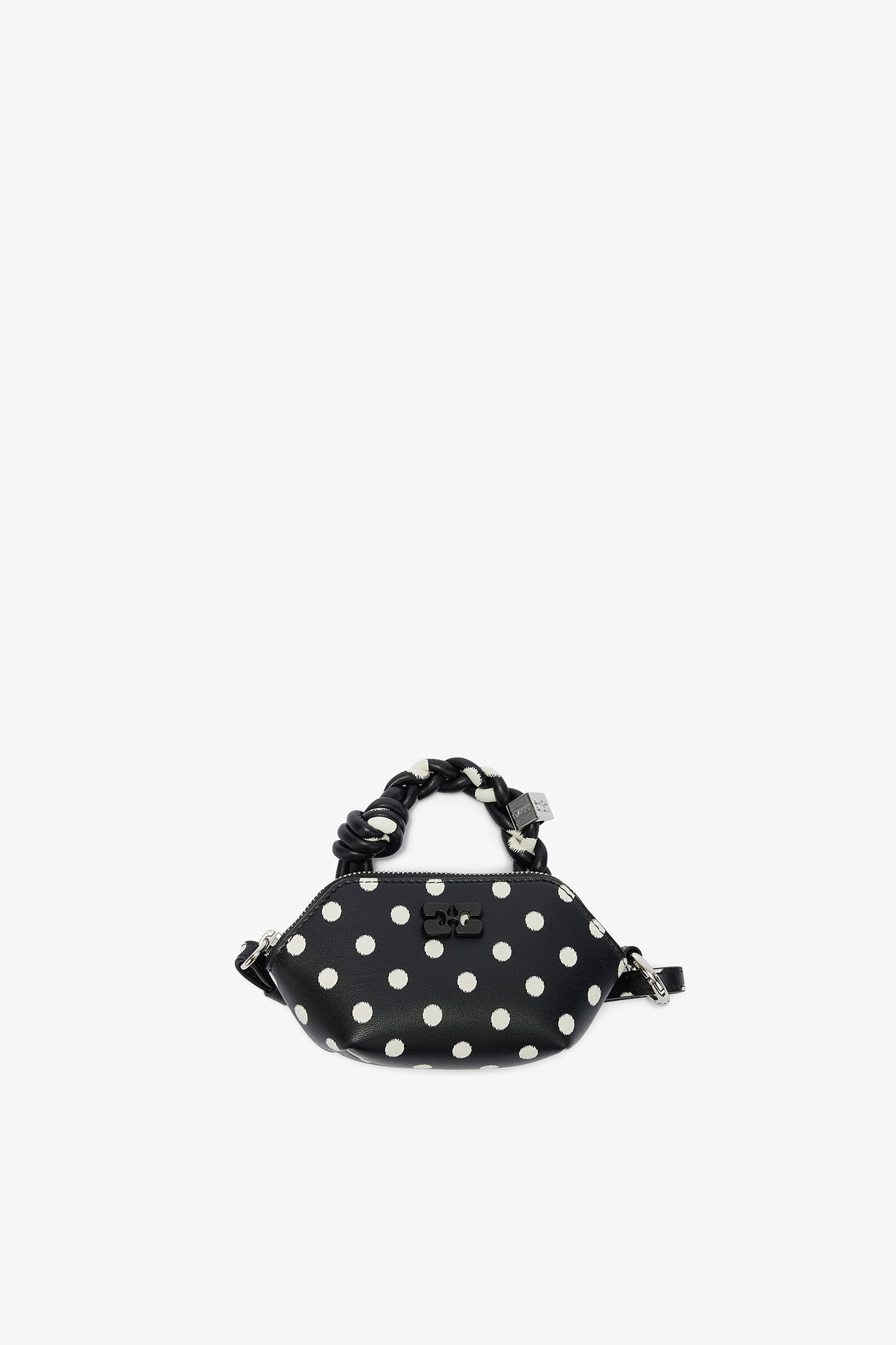 Polka-Dot Nano Bou Bag, in colour Black - 1 - GANNI