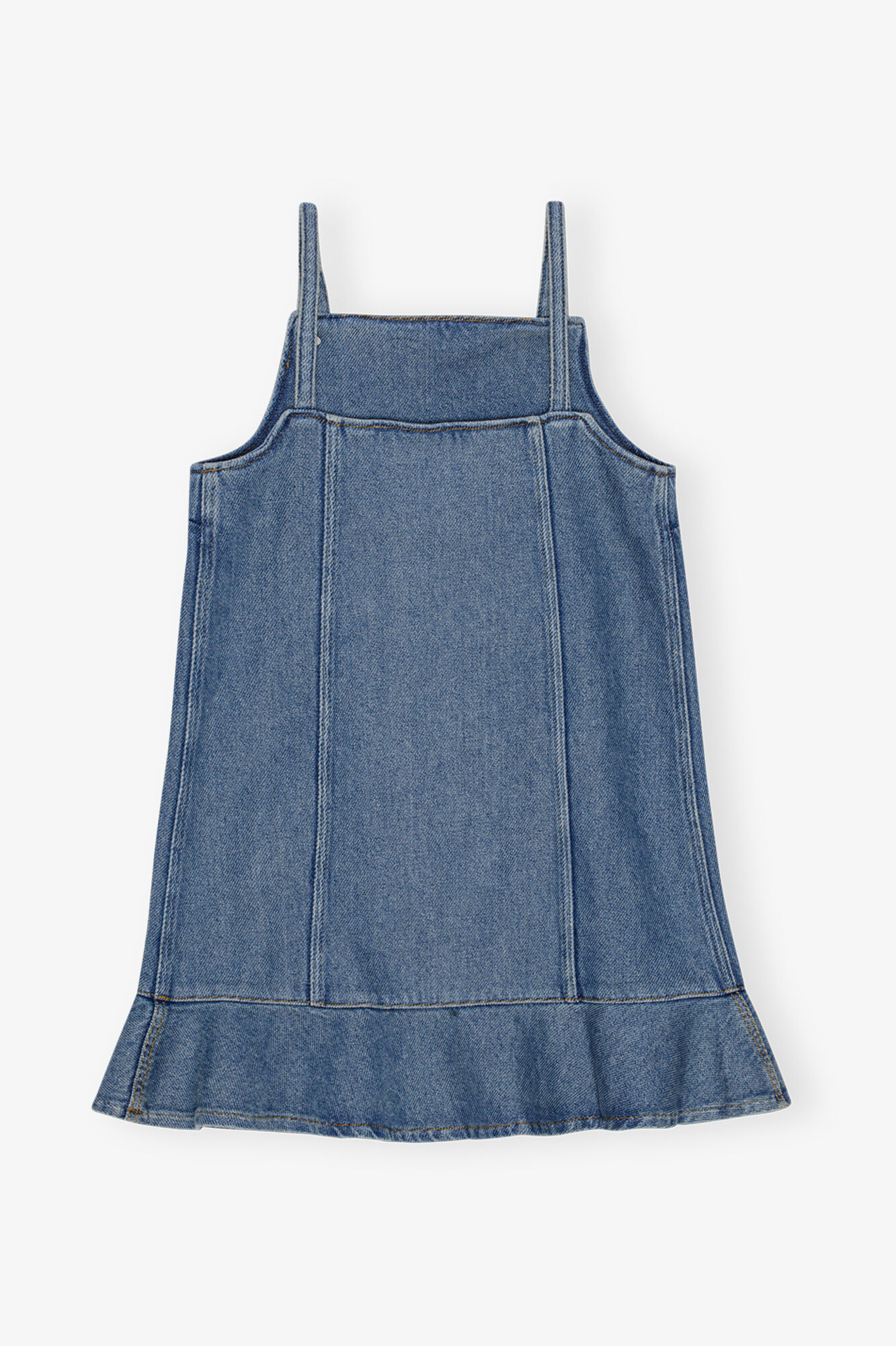Blue Denim Mini Kleid, Cotton, in colour Tint Wash - 2 - GANNI