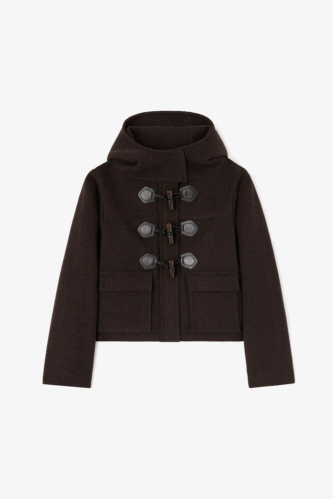 Duffle Coat Mini in Wool, Demitasse