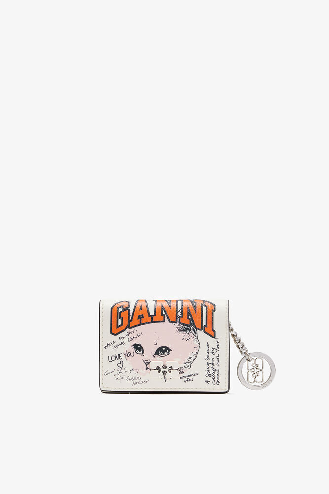 Kitty Ganni Card Holder With Flap, Egret
