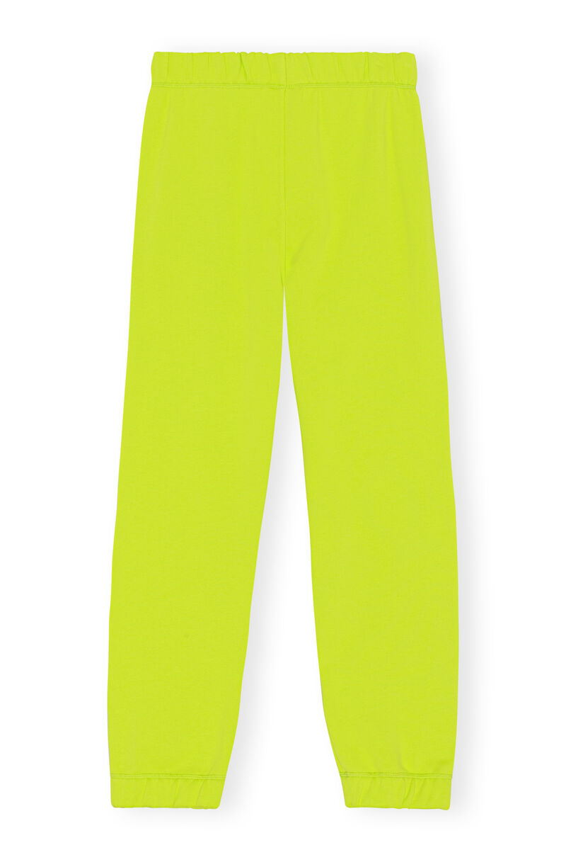 Sweatpants, Cotton, in colour Lime Popsicle - 2 - GANNI