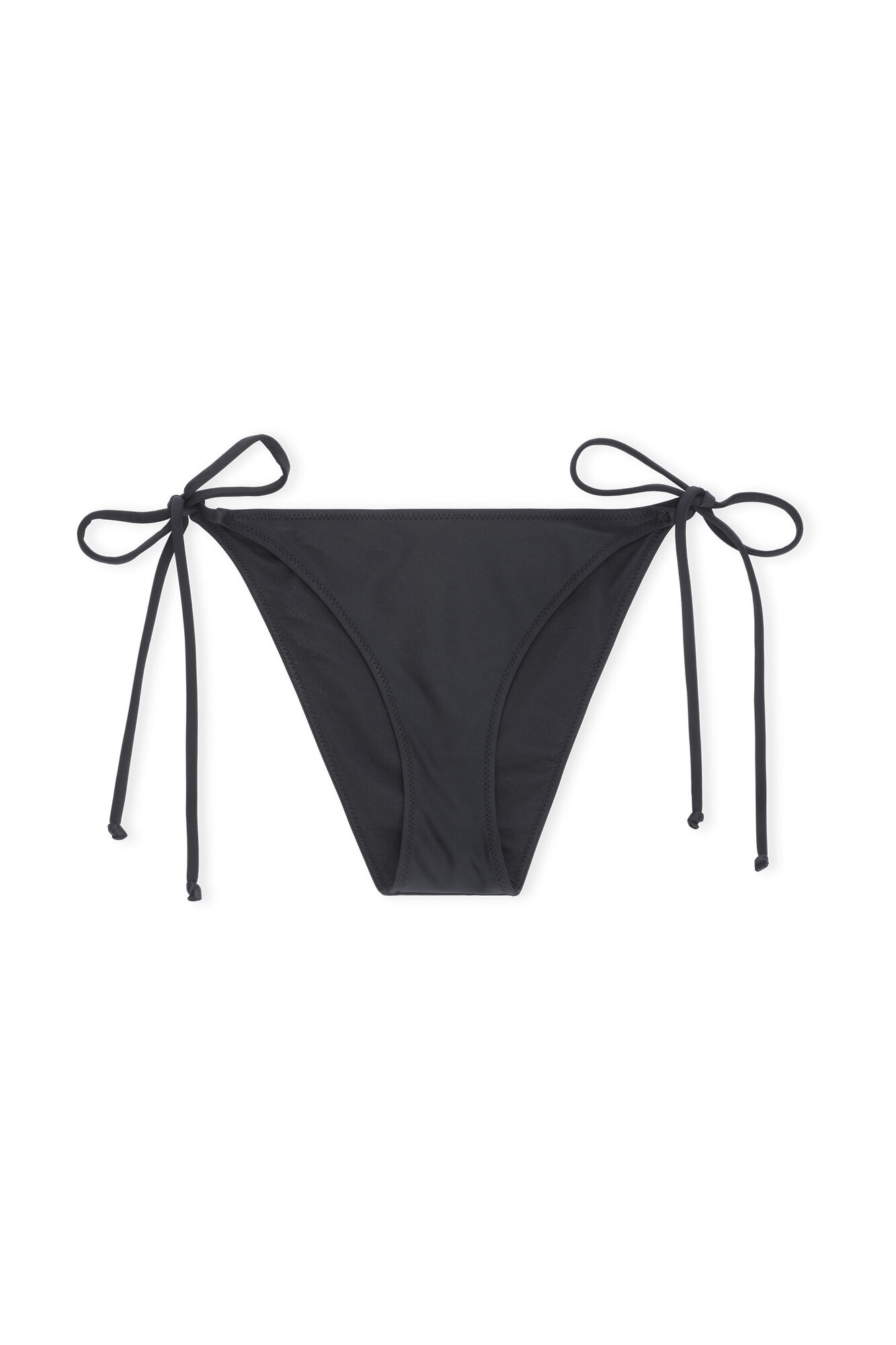 Bikinitruse med snøring, Elastane, in colour Black - 1 - GANNI