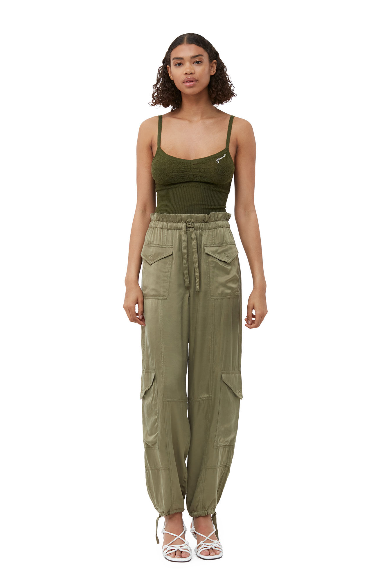 Washed Satin Pants