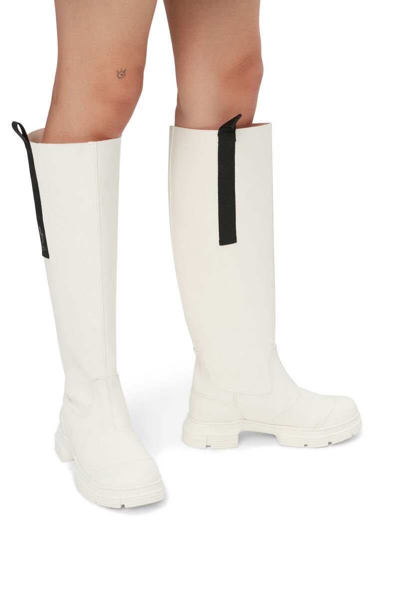 Country Boots, Recycled rubber, in colour Egret - 4 - GANNI