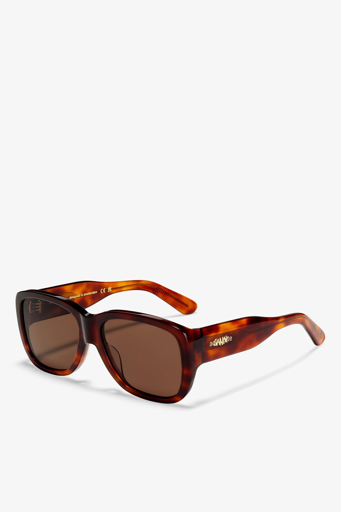 GANNI x Ace & Tate Antonio Sunglasses, Acetate, in colour Tiger's Eye - 3 - GANNI