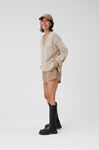 Software Wool Mix Knit V-Neck Pullover, Polyamide, in colour Brazilian Sand - 2 - GANNI