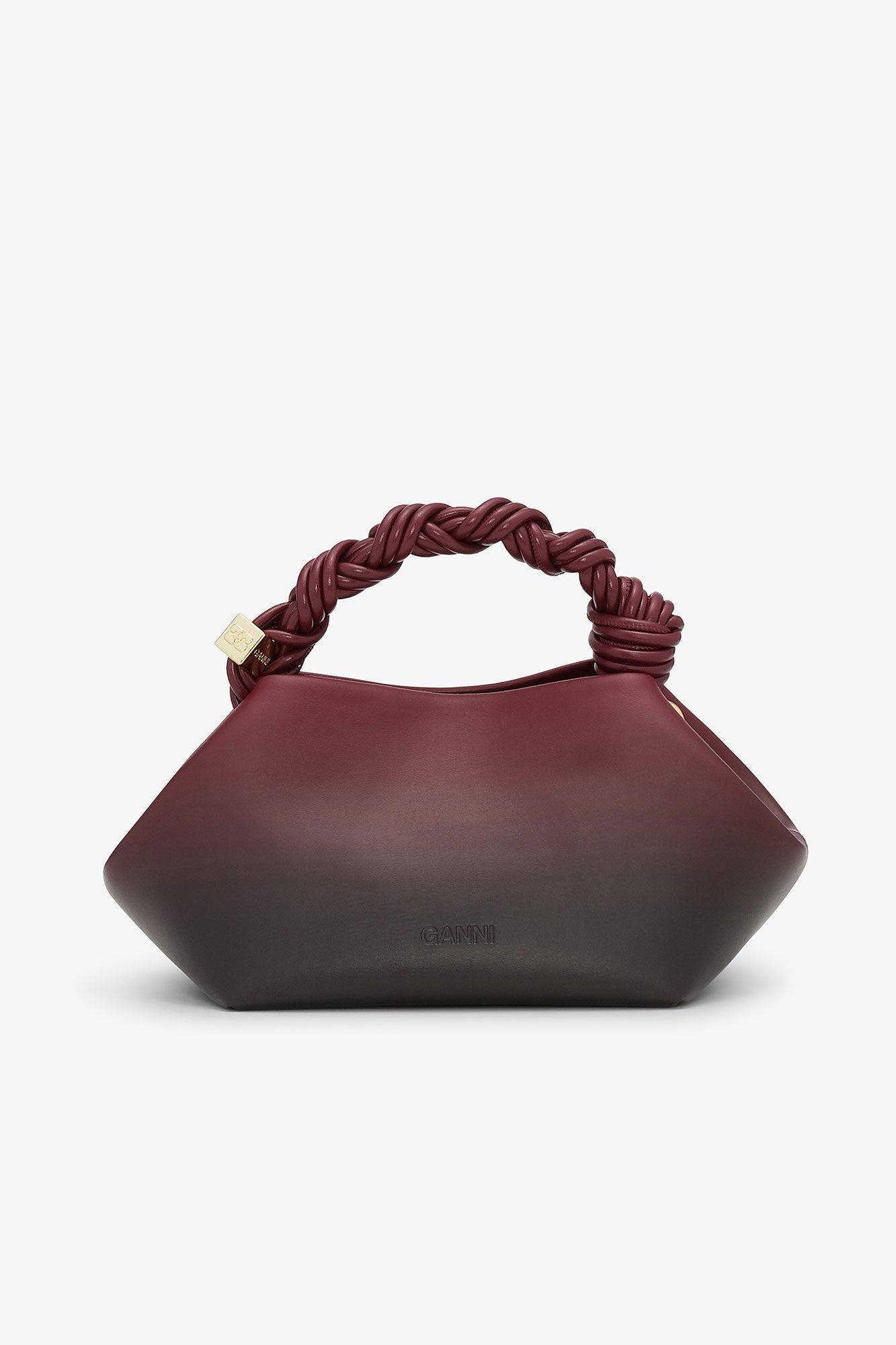 Liten GANNI Bou-veske i gradert rødfarge, Polyester, in colour Tawny Port - 2 - GANNI