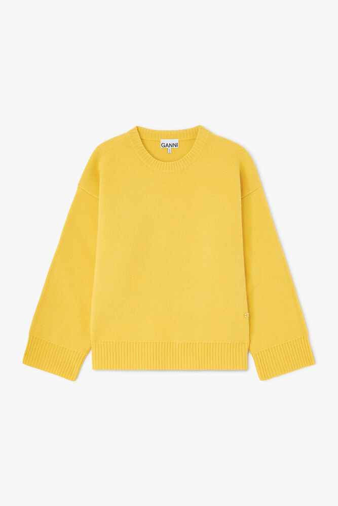 Jumper in Yellow Knit, Lemon