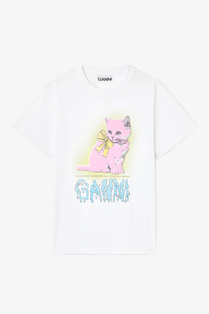 White Kitty T-shirt, Bright White