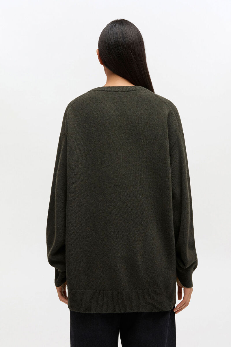 Oversized Graphic Jumper, in colour Kalamata - 2 - GANNI