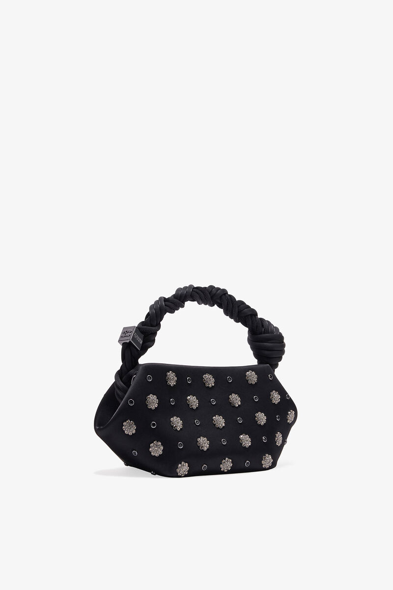 Svart mini GANNI Bou-veske med diamantmønster, Polyester, in colour Black - 2 - GANNI