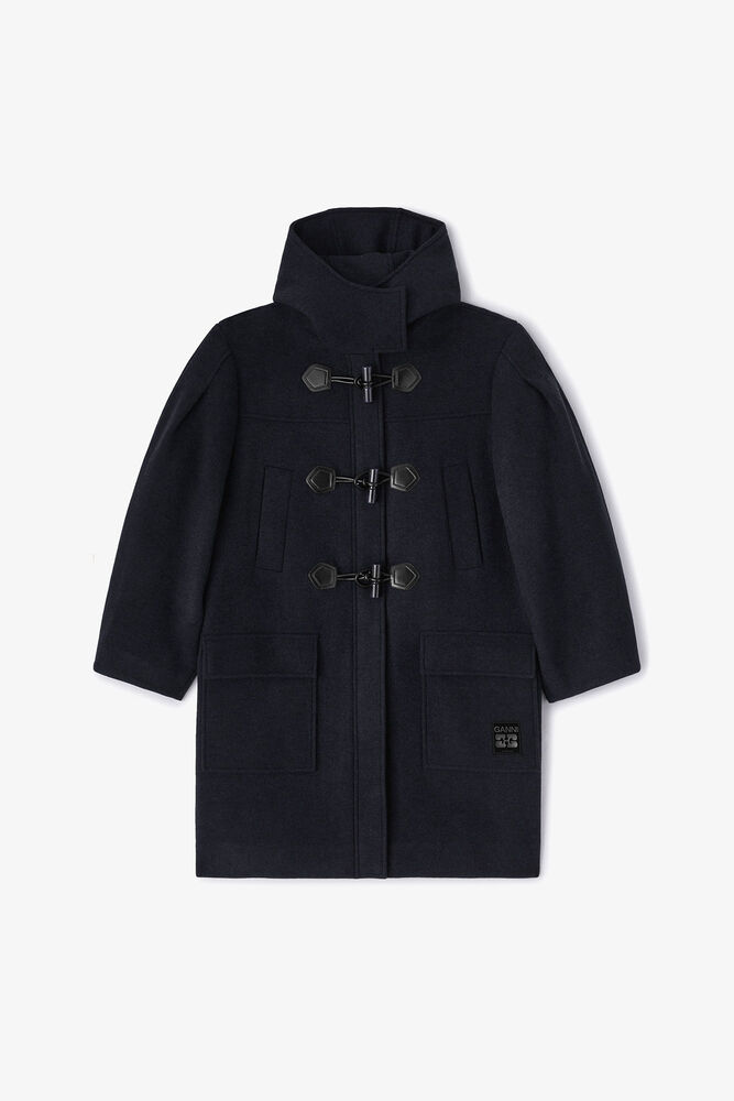 Wool Duffle Coat, Sky Captain