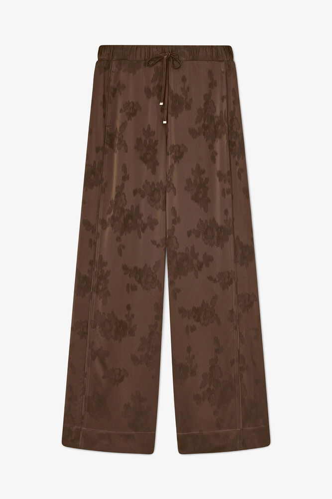 Trousers in Brown Satin, Demitasse
