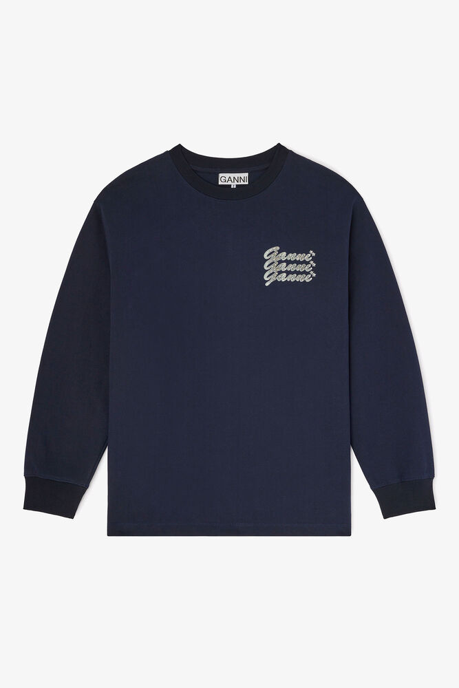 Black GANNI Sweatshirt, Sky Captain