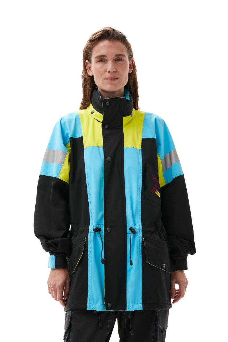 Kria Neoshell Jacket, Polyamide, in colour Black - 3 - GANNI