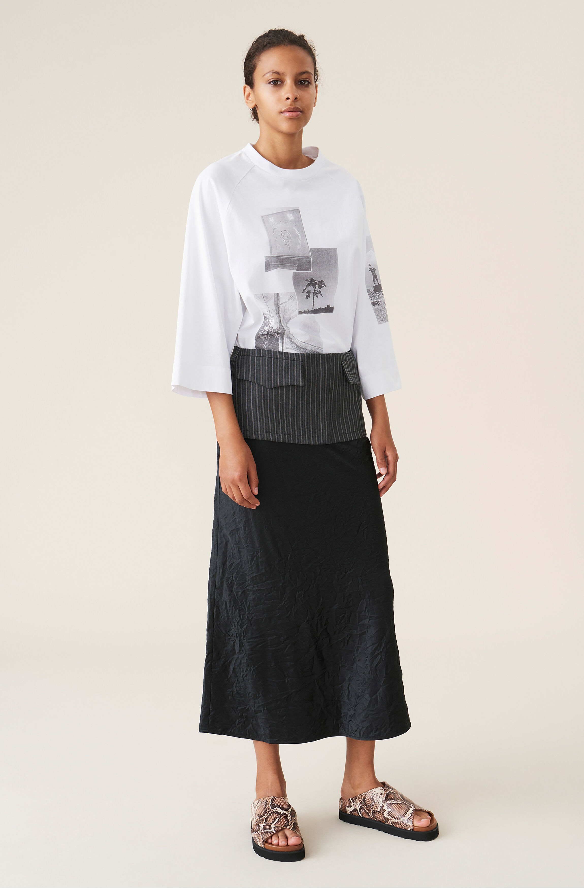 Ganni black skirt clearance