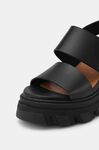 Chunky Platform Sandals, Leather, in colour Black - 3 - GANNI