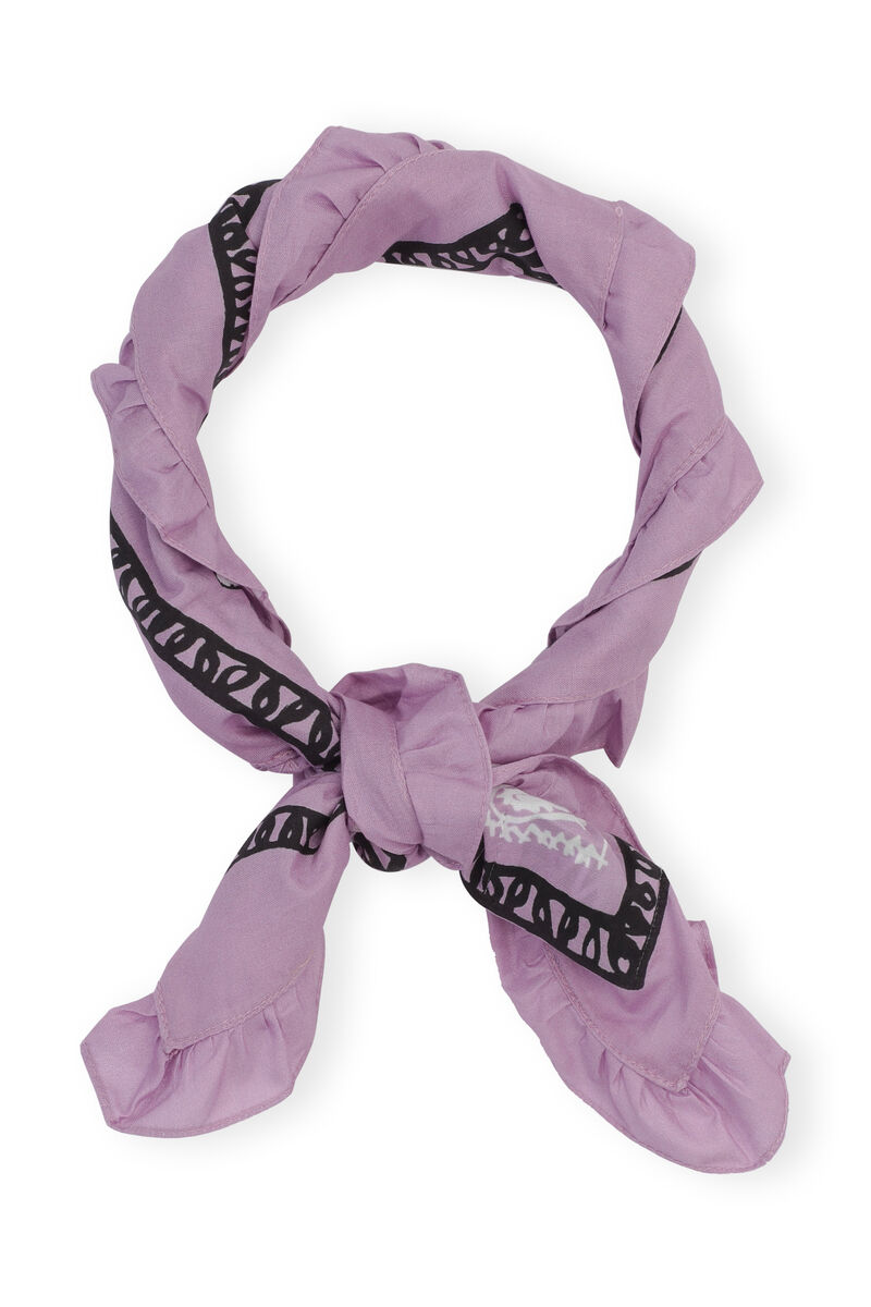 Bandana, Cotton, in colour Winsome Orchid - 1 - GANNI