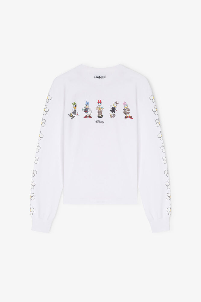 GANNI x Disney Daisy Duck White Sweatshirt, Bright White