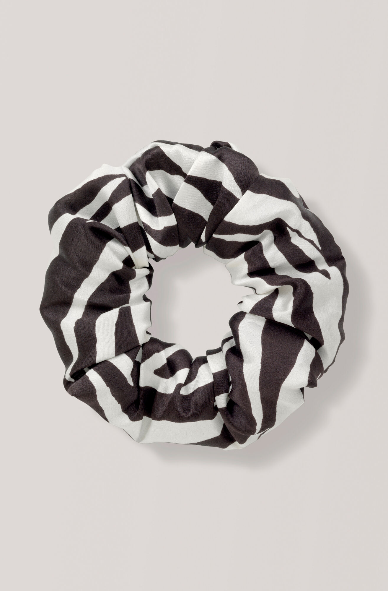 Silk Stretch Satin Scrunchie, Ganache Silk Stretch Satin Scrunchie, Ganache, hi-res