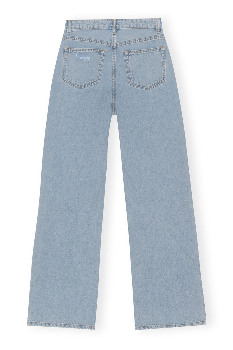 Magny-Jeans, Cotton, in colour Light Blue Stone - 2 - GANNI