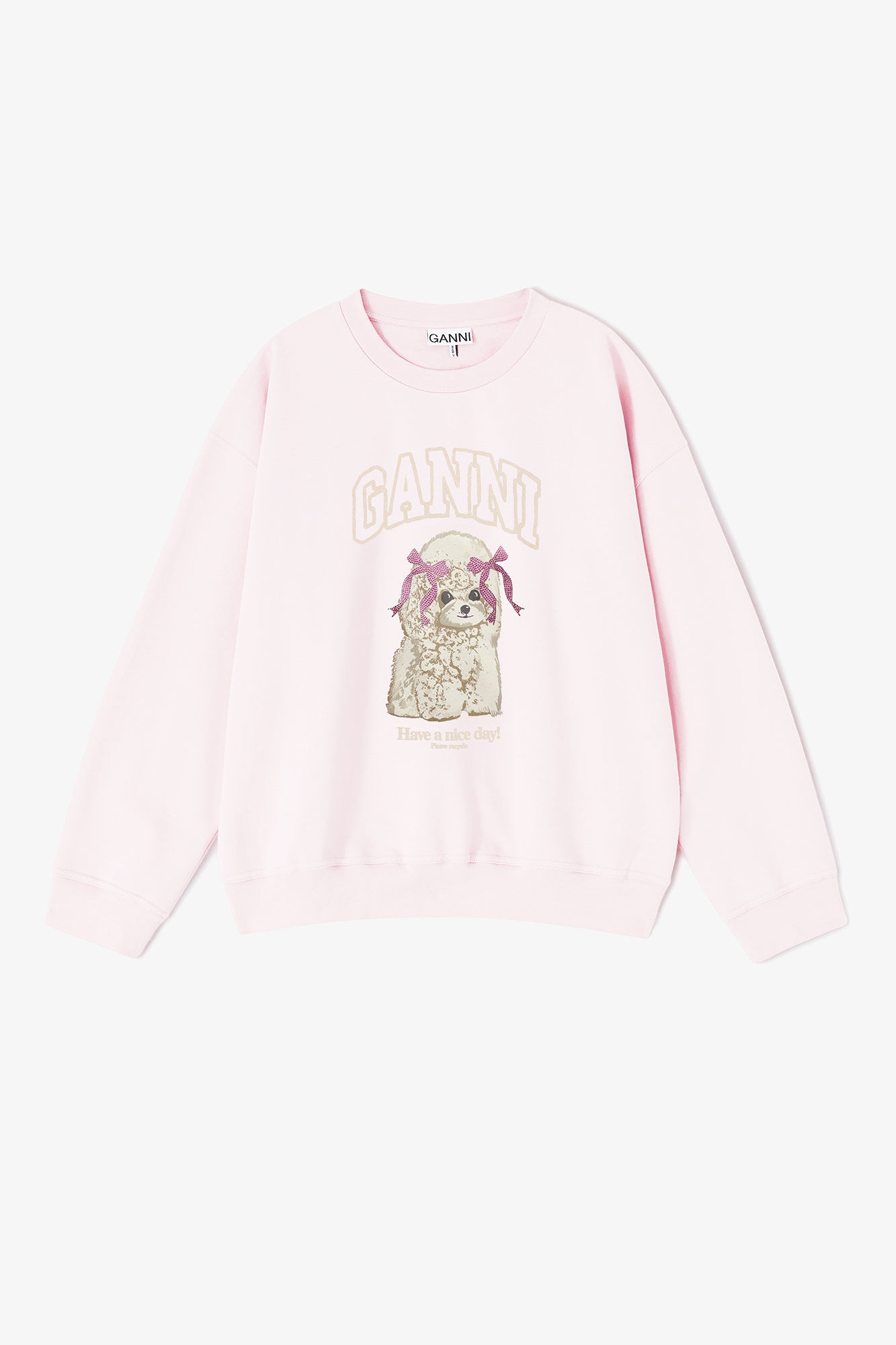 Chalk Pink Pink Poodle Sweatshirt | GANNI US