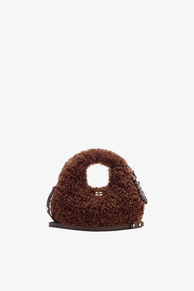 Quick buy Mini Hobo Bag in Faux Fur Select color: Demitasse Select color: White Pepper Select color: Russet Orange Select color: Chicory Coffee +21