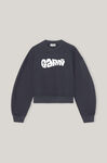 Isoli Sweatshirt, Cotton, in colour Sky Captain - 1 - GANNI