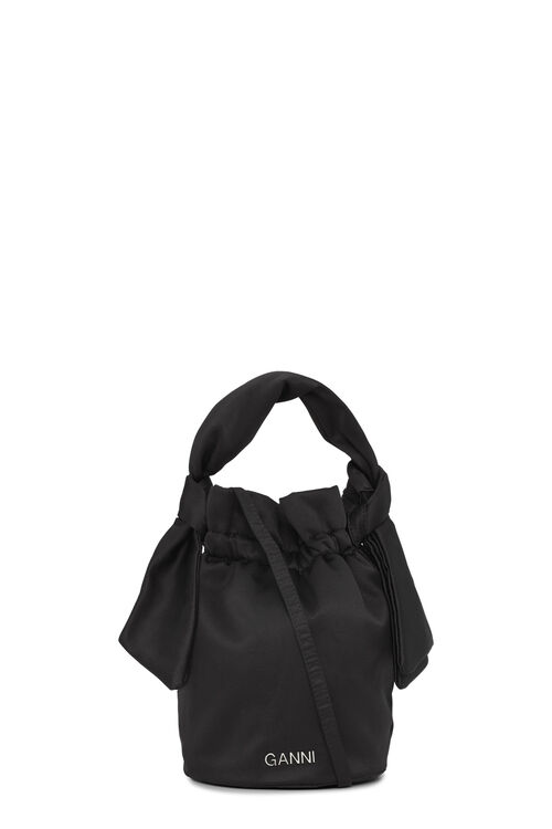 가니 탑핸들 노트백 GANNI Occasion Top Handle Knot Bag,Black