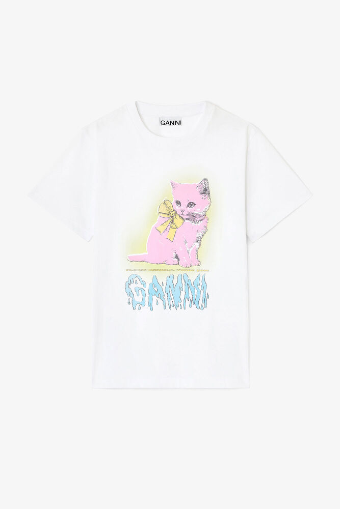 White Kitty T-shirt, Bright White