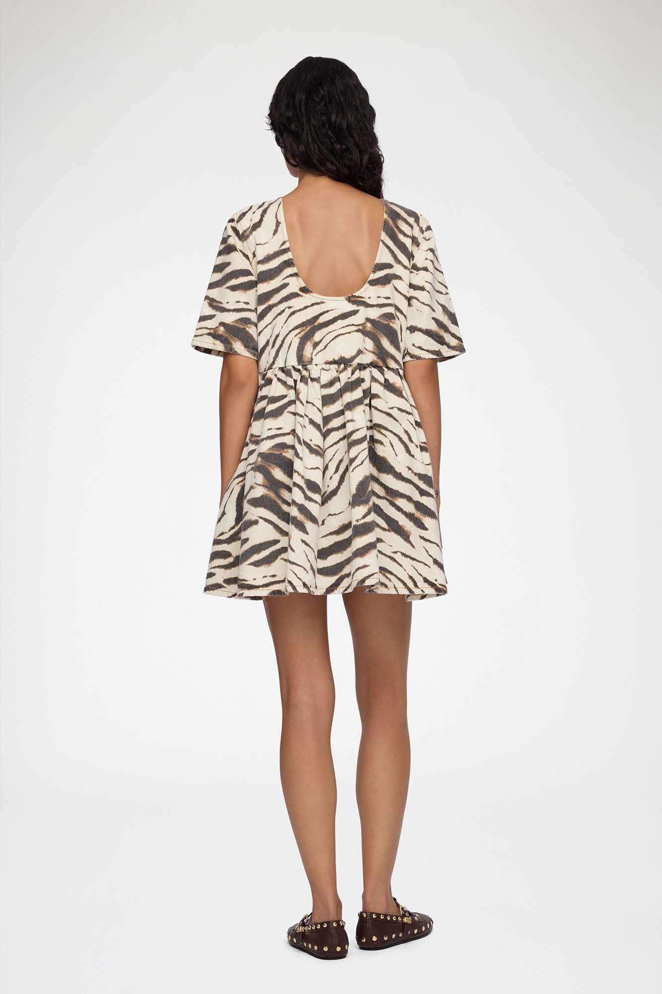 Dress in Zebra Denim | GANNI BG