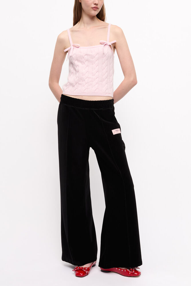 Heavy Velour Pants, Black