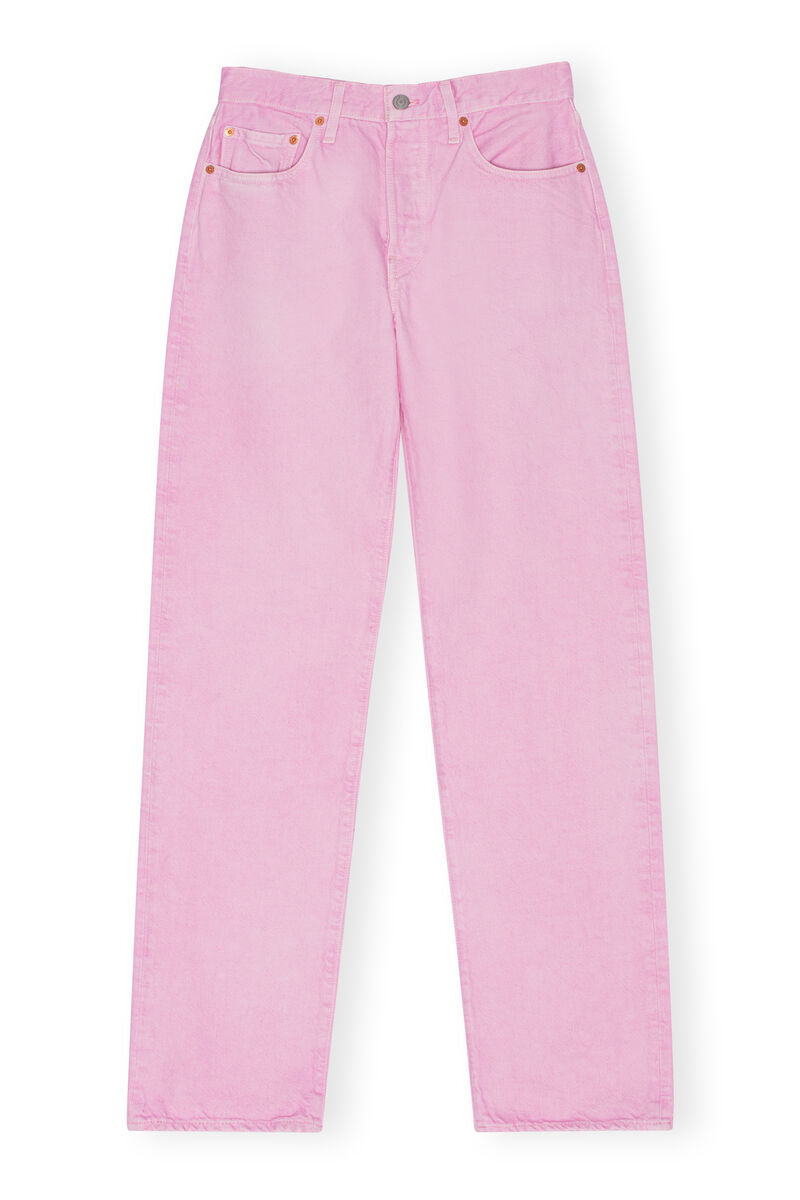 90s 501 Jeans, Cotton, in colour Natural Pink - 1 - GANNI