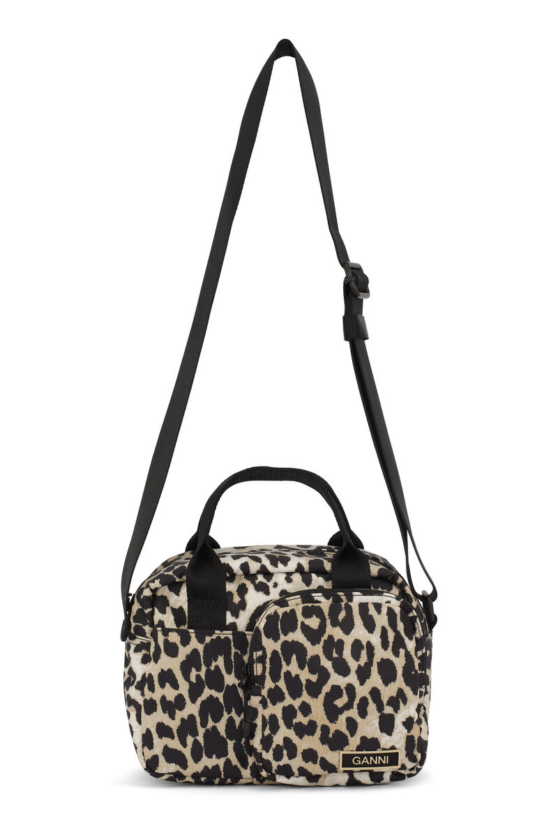 Lunchbox-Tasche, Polyester, in colour Leopard - 1 - GANNI