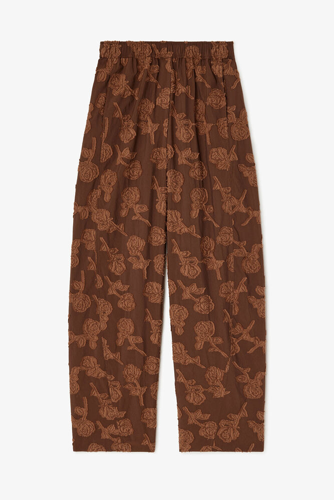 Trousers in Brown Fil Coupe, Cocoa Brown