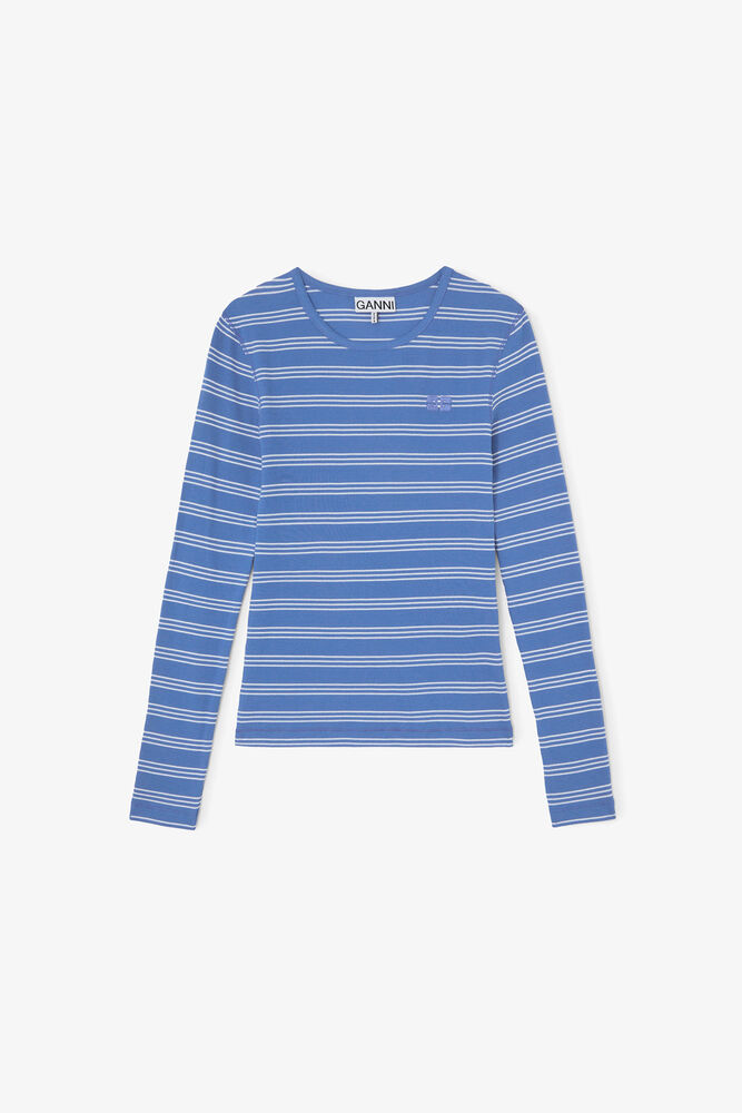 Long-sleeve Top with Stripes, Nouvean Navy
