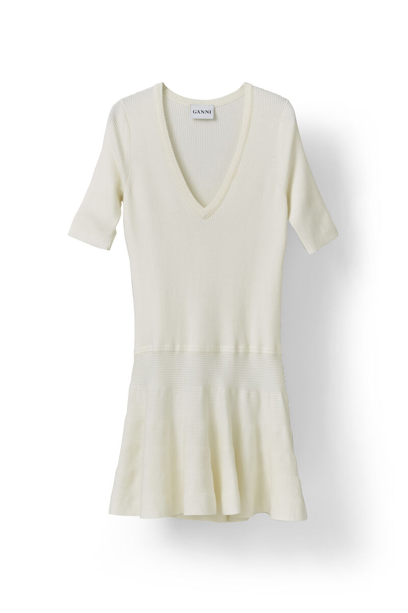 Williams Dress, in colour Vanilla Ice - 1 - GANNI