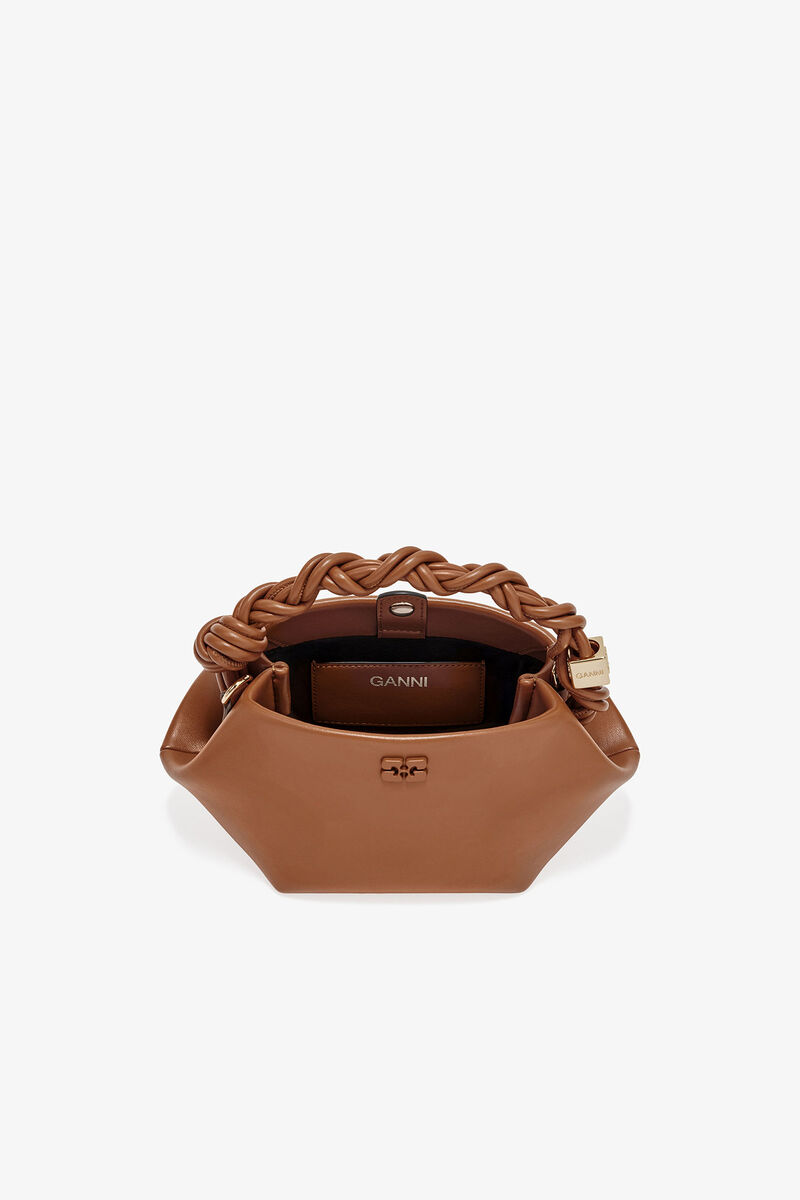 Caramel Mini GANNI Bou Bag, Polyester, in colour Caramel Café - 3 - GANNI
