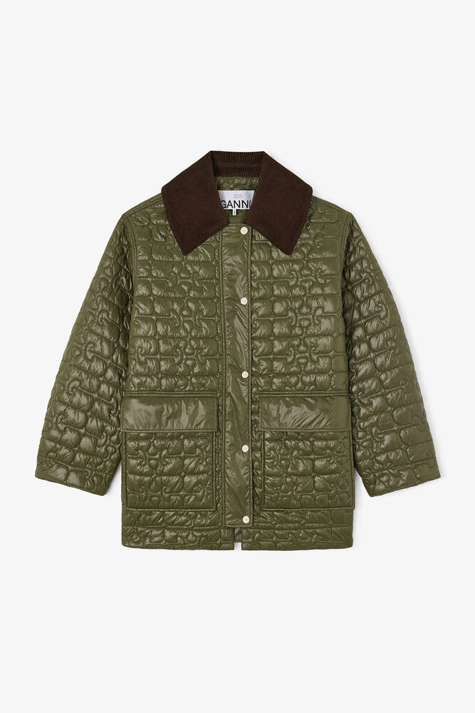 Shiny Quilt Midi Jacket, Kalamata