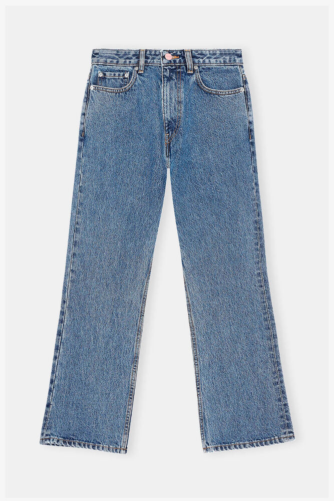 Betzy Cropped Jeans, Mid Blue Stone