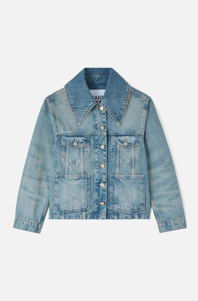 Jeansjacke aus festem Denim, Mid Blue Vintage