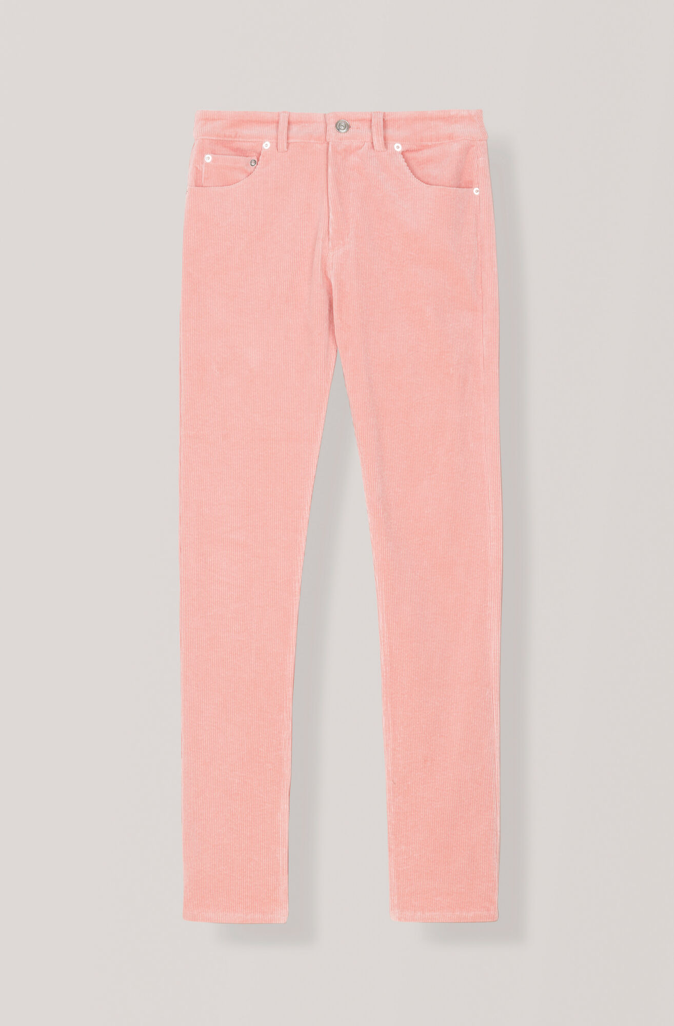 Stretch Corduroy Slit Pants, Silver Pink Stretch Corduroy Slit Pants, Silver Pink, hi-res