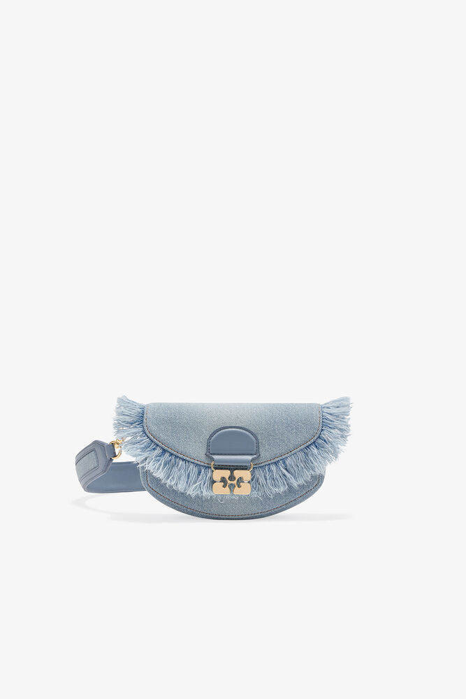 Blaue Denim Apo-G Geldbörsen-Tasche, Faded Denim