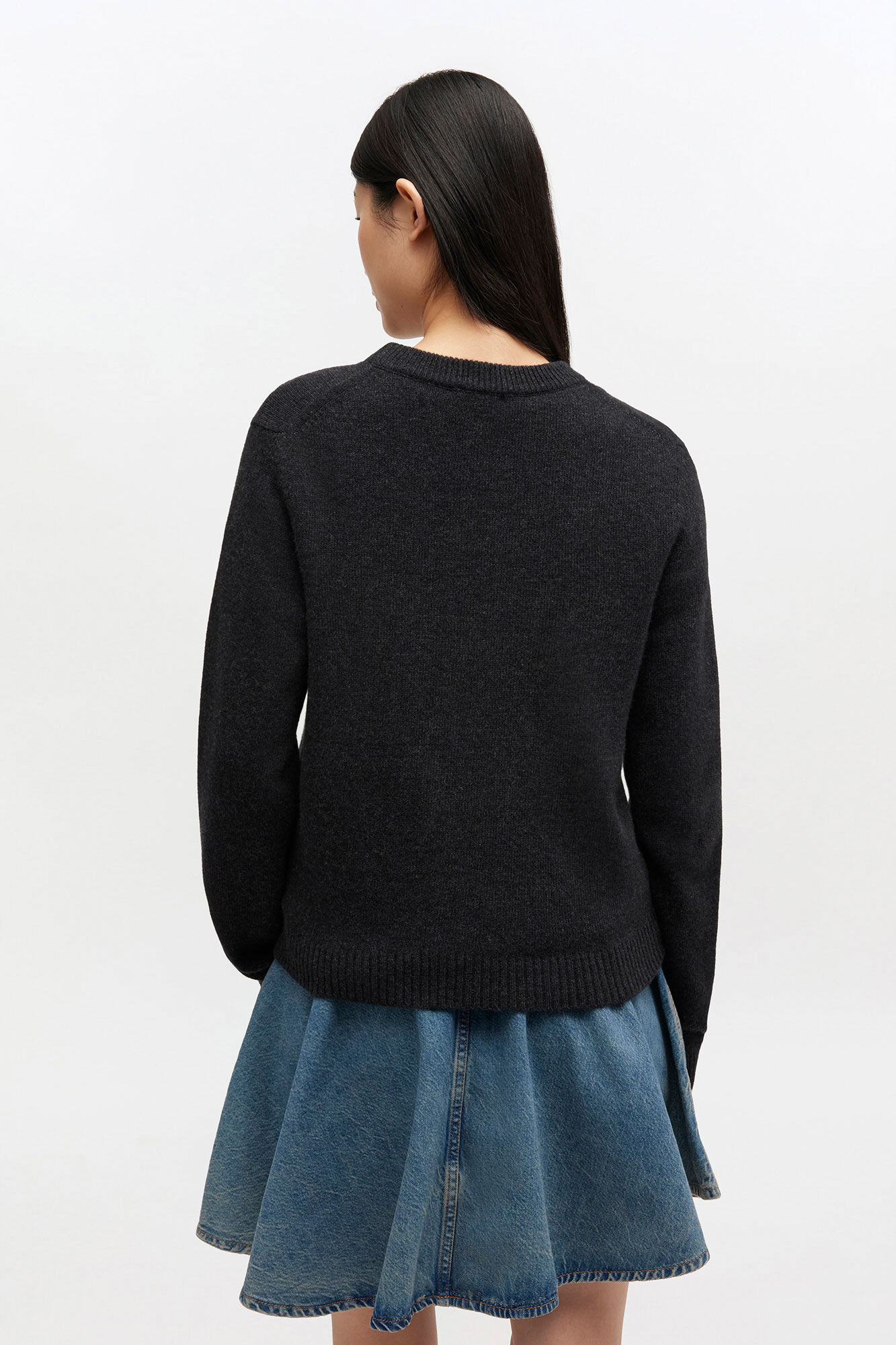 Pull en laine graphique, in colour Phantom - 3 - GANNI